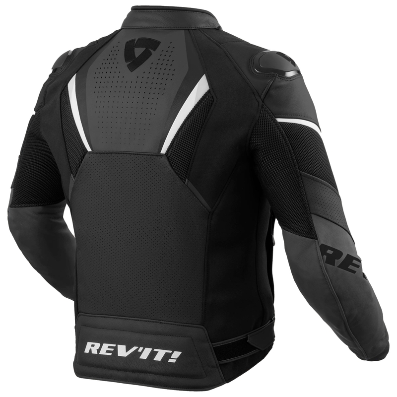 Geacă de piele pentru motocicletă Revit Automate, neagră