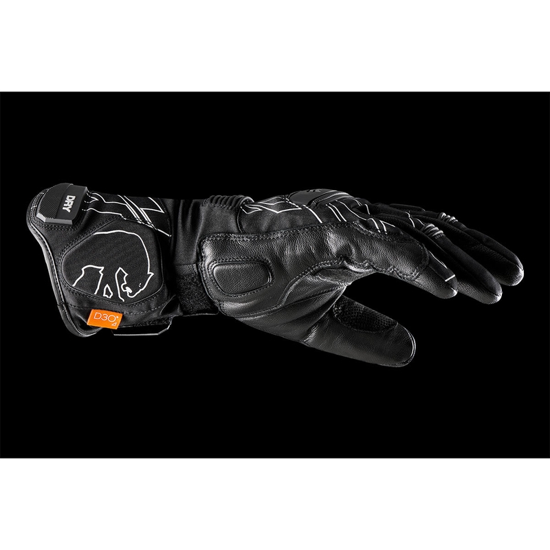 Mănuși de motocicletă Furygan Starker D3O® PrimaLoft® 37.5® alb-negru