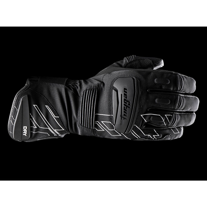 Mănuși de motocicletă Furygan Starker D3O® PrimaLoft® 37.5® alb-negru