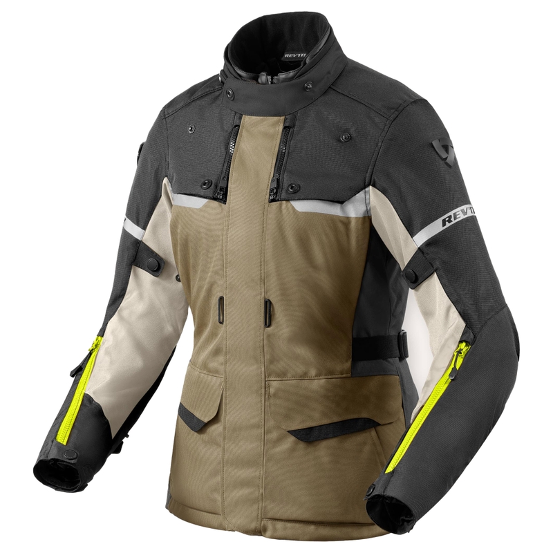 Jachetă de motocicletă pentru femei Revit Outback 4 H2O verde-antracit
