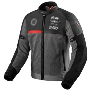 Jacheta moto Revit Swiftblade negru-rosu