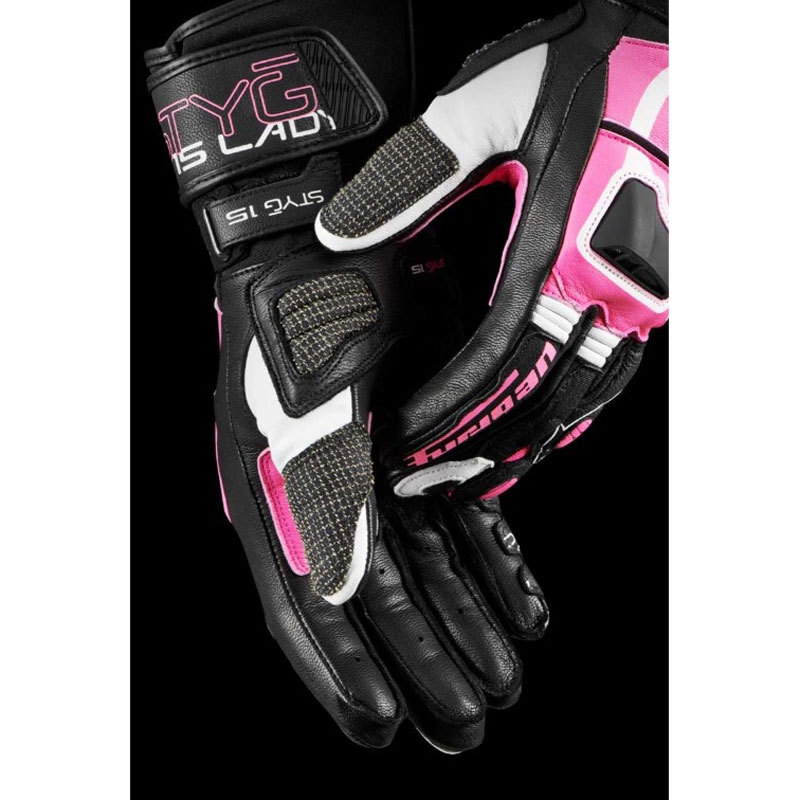 Manusi moto dama Furygan Styg 15 Lady negru-roz