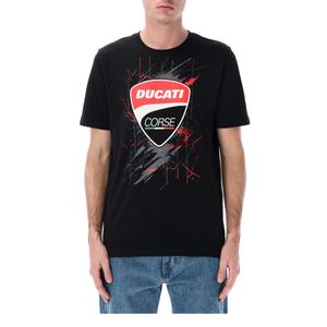 Tricou Ducati Scratched Texture negru