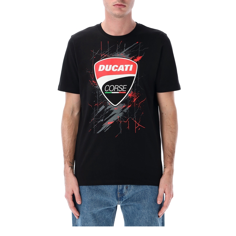 Tricou Ducati Scratched Texture negru