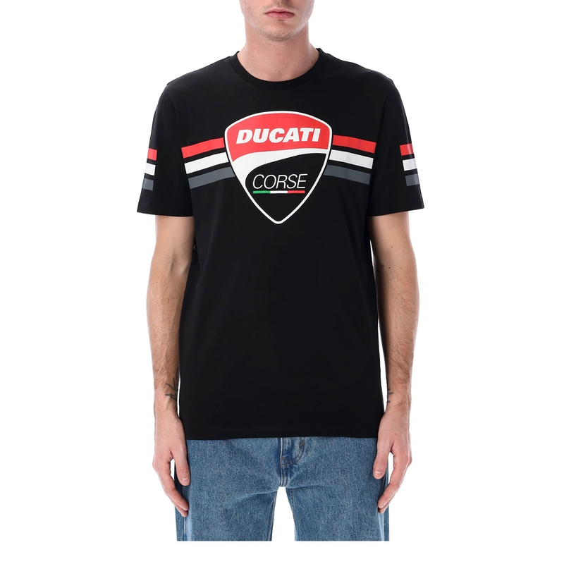 Tricou Ducati Stripes Badge negru