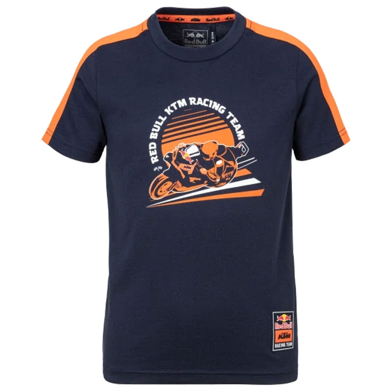 Tricou pentru copii KTM Red Bull Racing Grid Albastru-Portocaliu