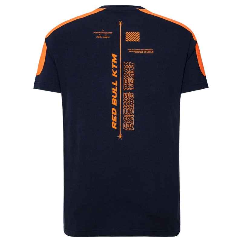 Tricou KTM Red Bull Racing Grid albastru-portocaliu