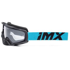 Ochelari de motocross iMX Dust negru-albastru cu plexiglas transparent
