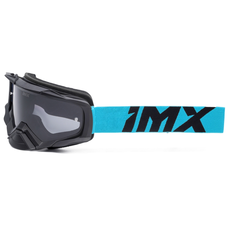 Ochelari de motocross iMX Dust negru-albastru cu plexiglas transparent