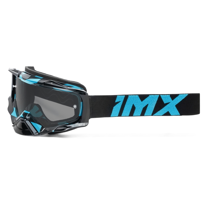 Ochelari de motocross iMX Dust Graphic negru-albastru cu plexiglas transparent