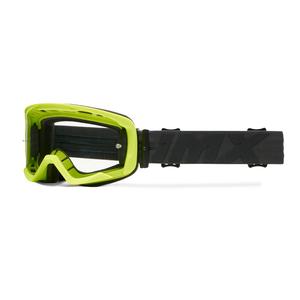 Ochelari de protecție iMX Endurance Flip pentru motociclete galben fluo-negru cu plexiglas transparent