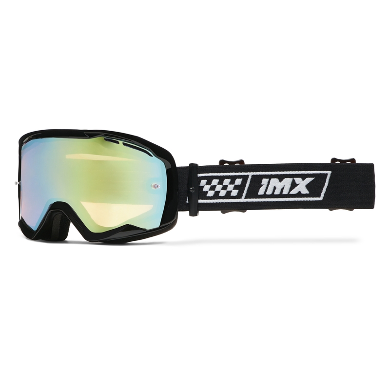 Ochelari de protecție iMX Endurance Race alb-negru cu plexiglas iridiu