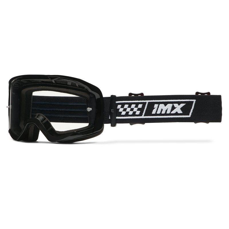 Ochelari de protecție iMX Endurance Race alb-negru cu plexiglas iridiu