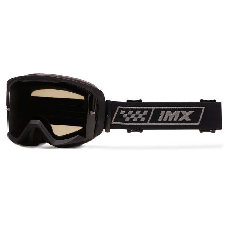 Ochelari de protecție iMX Endurance Race pentru motocicletă negru-gri cu plexiglas afumat