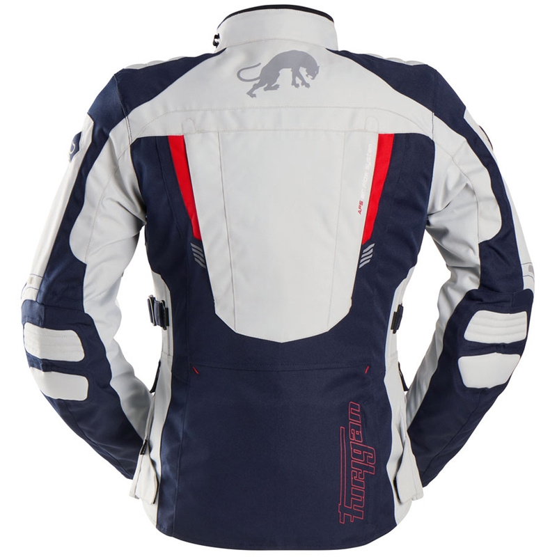 Geaca moto dama Furygan Apalaches Lady Evo albastru-bej-rosu