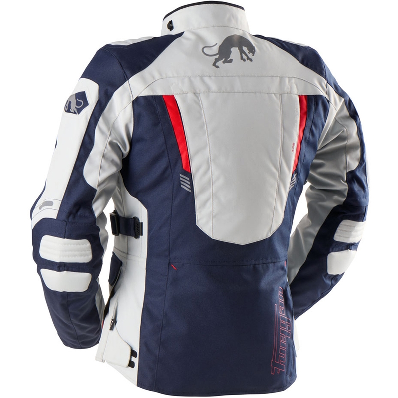 Geaca moto dama Furygan Apalaches Lady Evo albastru-bej-rosu