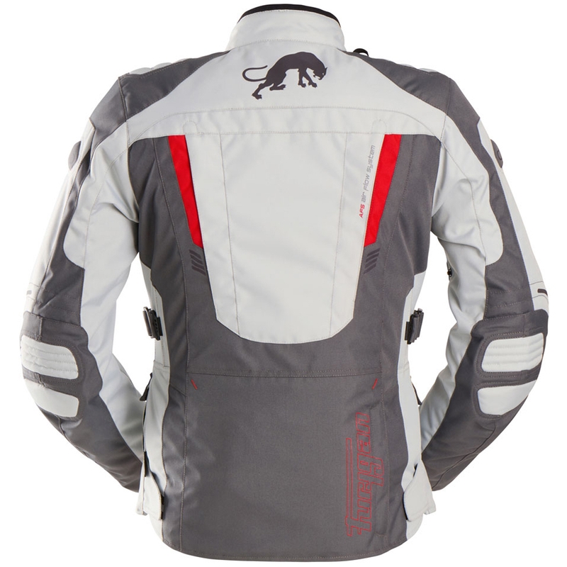 Geaca moto dama Furygan Apalaches Lady Evo gri-bej-rosu