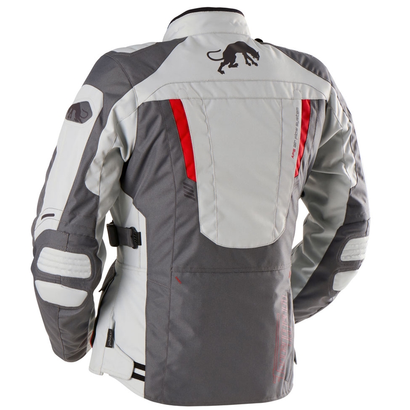 Geaca moto dama Furygan Apalaches Lady Evo gri-bej-rosu