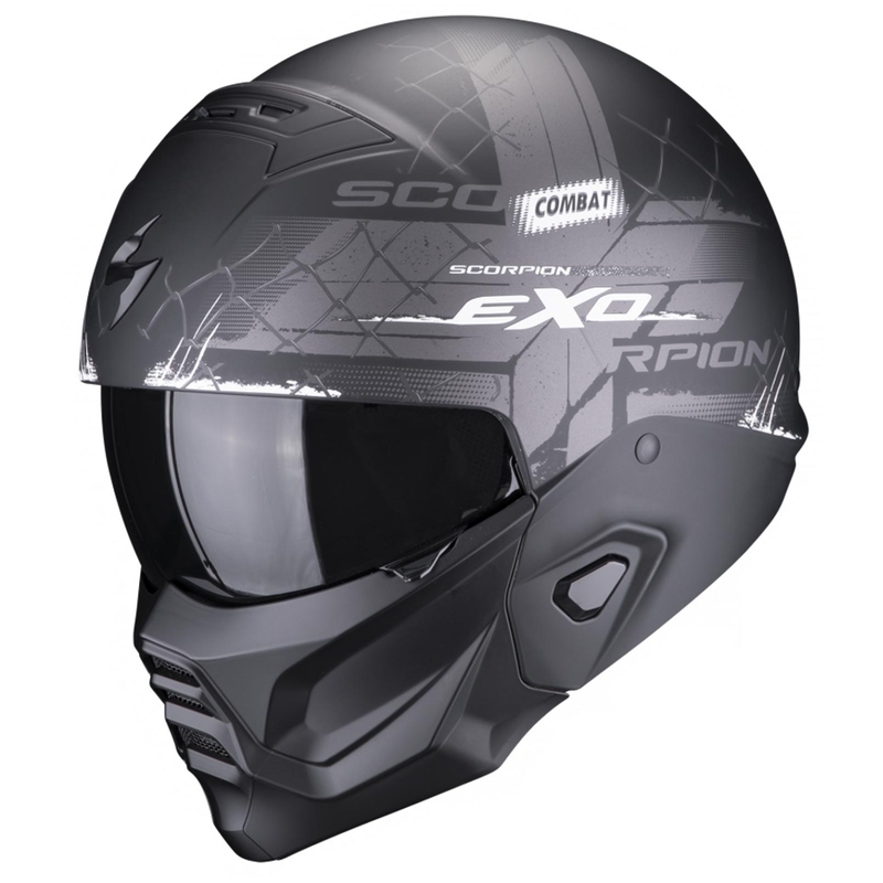 Cască Scorpion EXO-COMBAT II Xenon negru și alb mat - II. calitate - II. calitate 