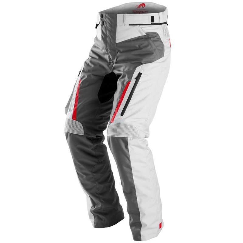 Pantaloni moto Furygan Killington gri-bej-rosu