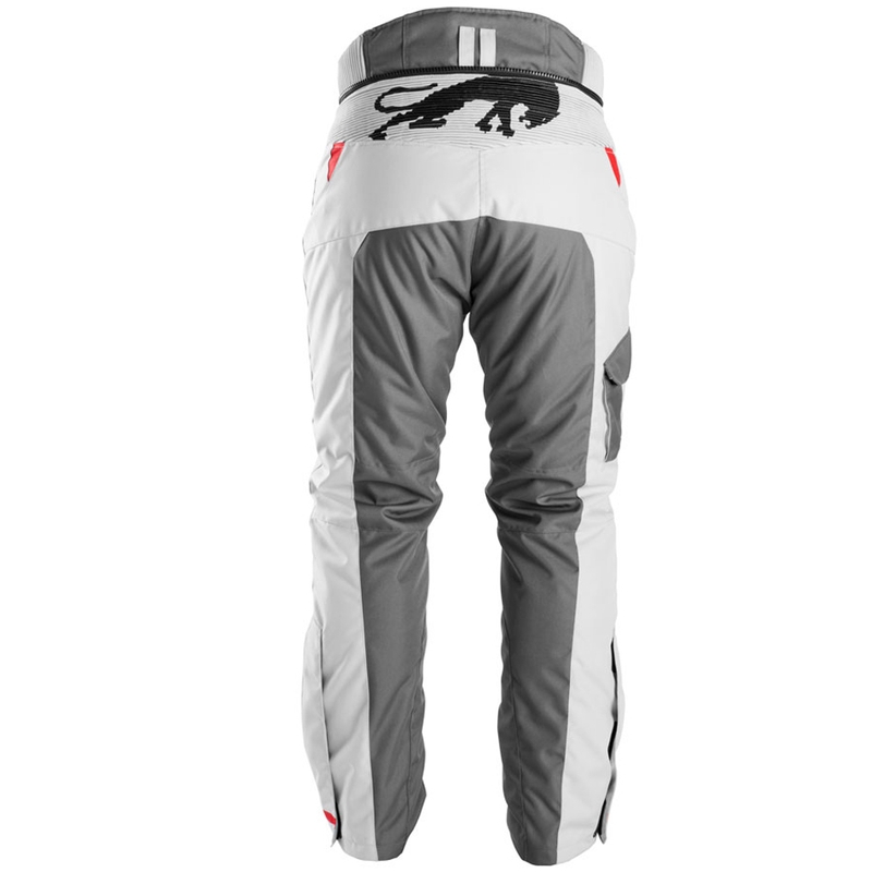 Pantaloni moto Furygan Killington gri-bej-rosu