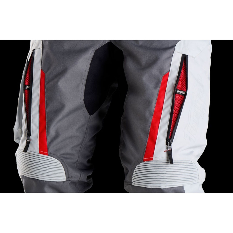 Pantaloni moto Furygan Killington gri-bej-rosu
