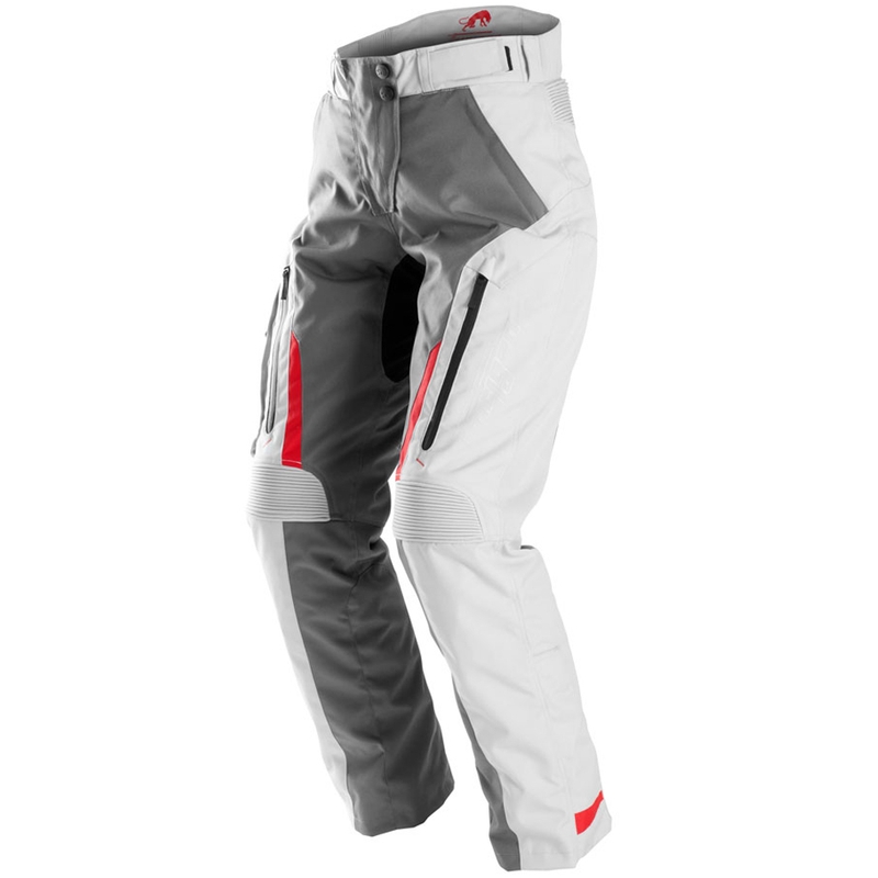Pantaloni moto dama Furygan Killington Lady gri-bej-rosu