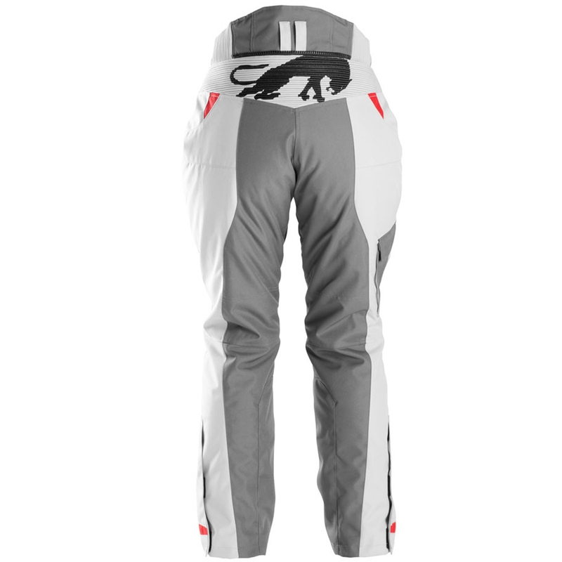 Pantaloni moto dama Furygan Killington Lady gri-bej-rosu