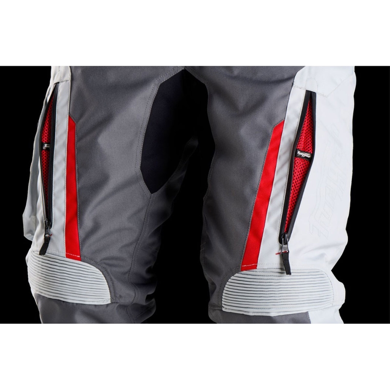 Pantaloni moto dama Furygan Killington Lady gri-bej-rosu