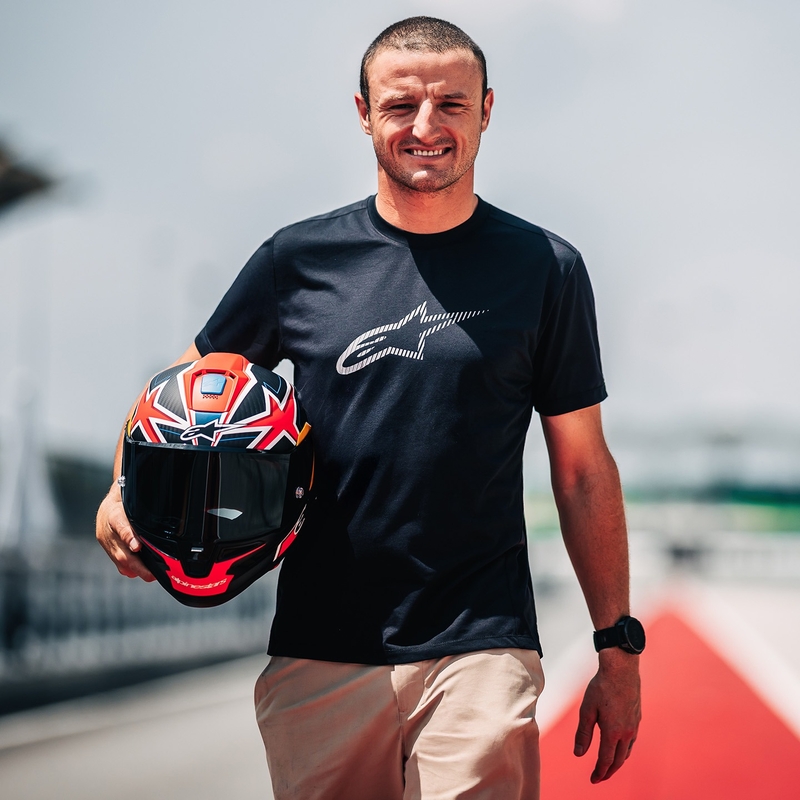 Cască de motocicletă integrală Alpinestars Supertech R10 Ediție limitată Jack Miller Carbon Mat Roșu-Albastru-Galben-Alb
