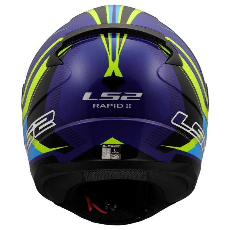 Casca moto integrala LS2 FF353 Rapid II Flitz galben-albastru fluo