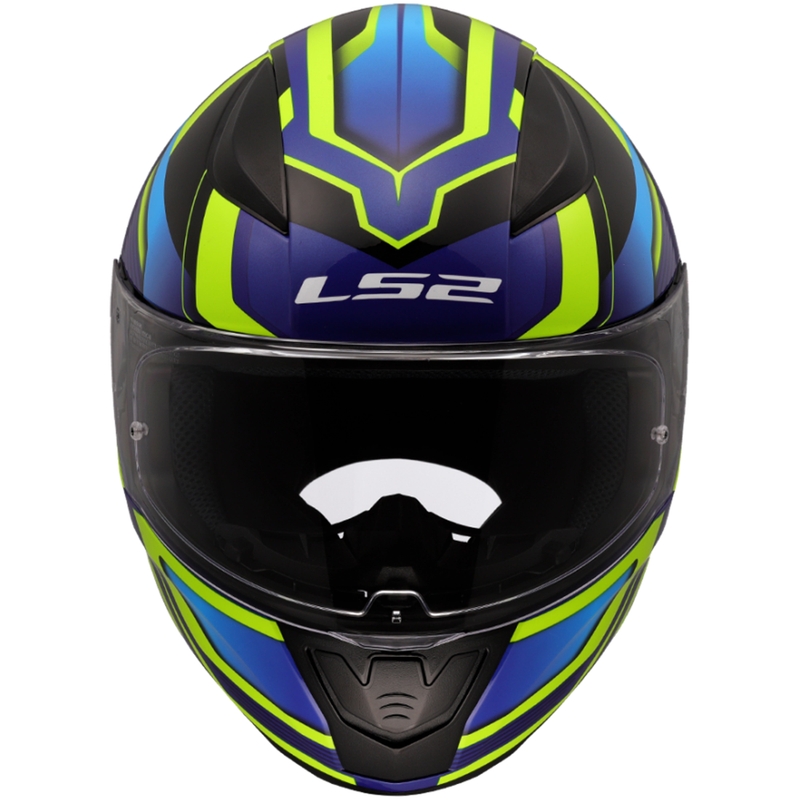 Casca moto integrala LS2 FF353 Rapid II Flitz galben-albastru fluo