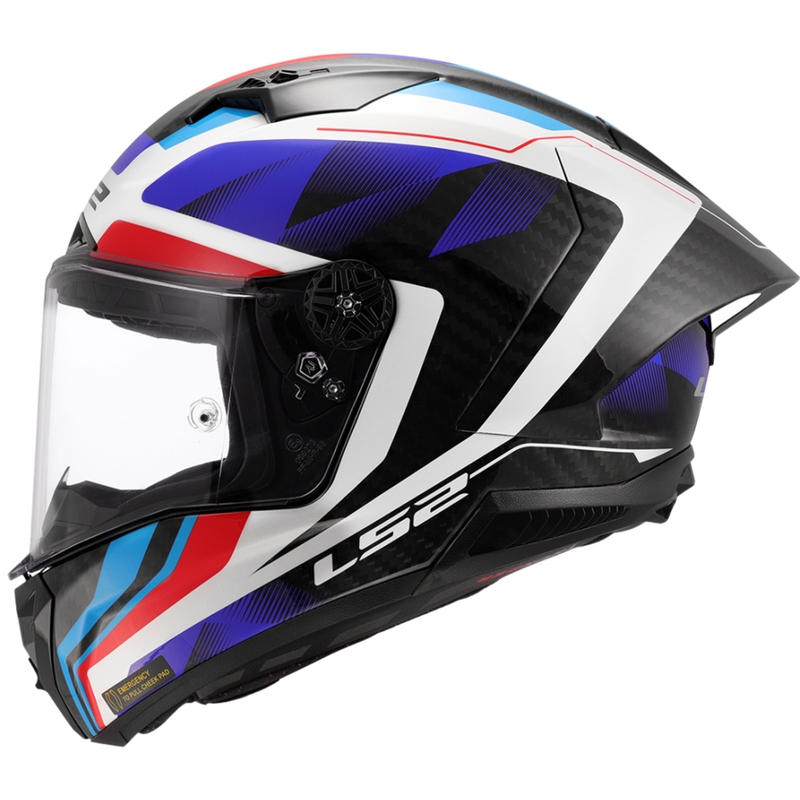 Casca moto integrala LS2 FF805 Thunder C GP Aero Raute albastru-rosu