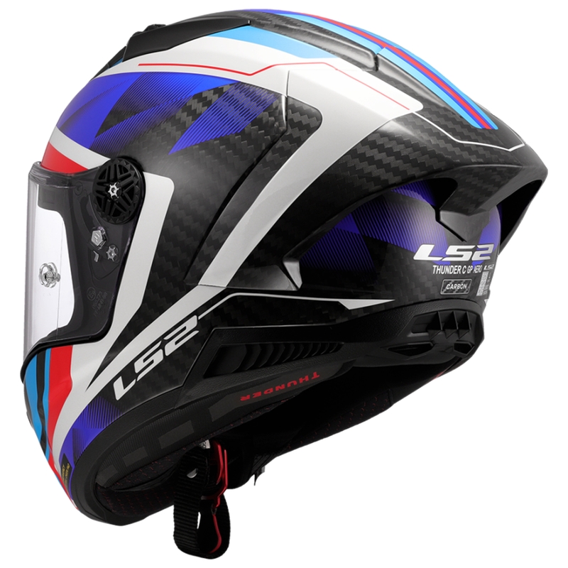 Casca moto integrala LS2 FF805 Thunder C GP Aero Raute albastru-rosu