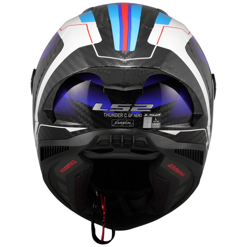 Casca moto integrala LS2 FF805 Thunder C GP Aero Raute albastru-rosu