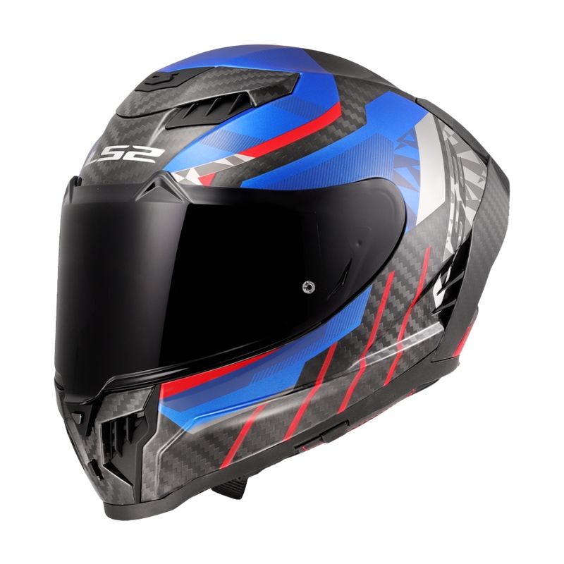 Casca integrala pentru motocicleta LS2 FF807 Dragon Trax albastru-rosu