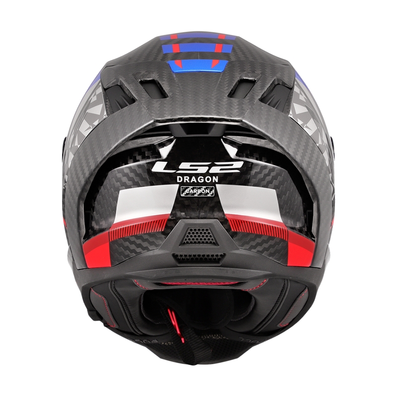 Casca integrala pentru motocicleta LS2 FF807 Dragon Trax albastru-rosu