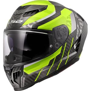 Casca moto integrala LS2 FF807 Dragon Trax galben fluo