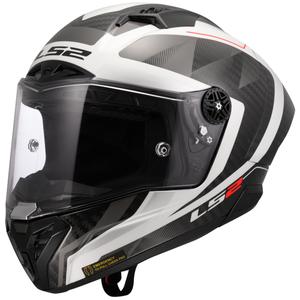 Casca integrala pentru motocicleta LS2 FF805 Thunder C GP Aero Raute alb-gri