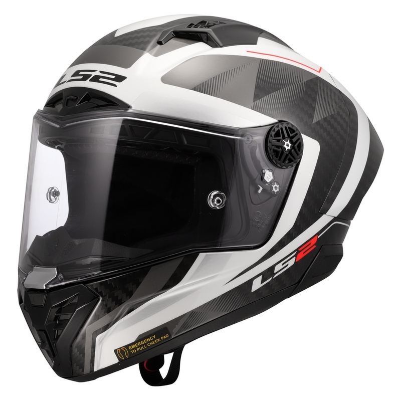 Casca integrala pentru motocicleta LS2 FF805 Thunder C GP Aero Raute alb-gri