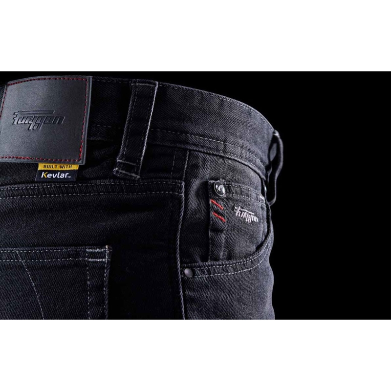 Blugi motociclistă drepți Furygan D12 X Kevlar® negri