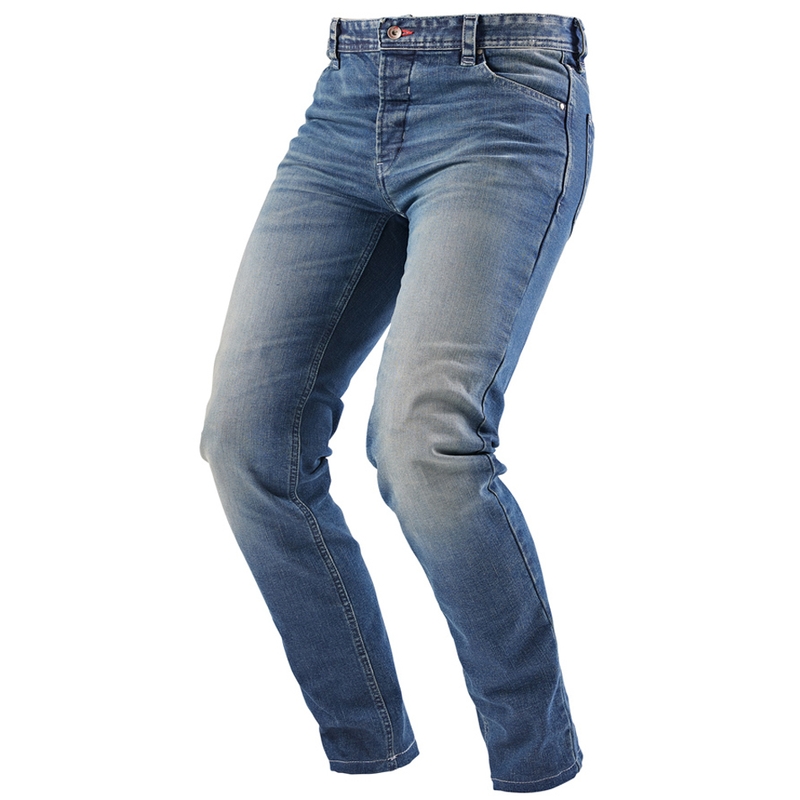 Blugi motociclisți drepți Furygan D12 X Kevlar®, albastru deschis, spălați