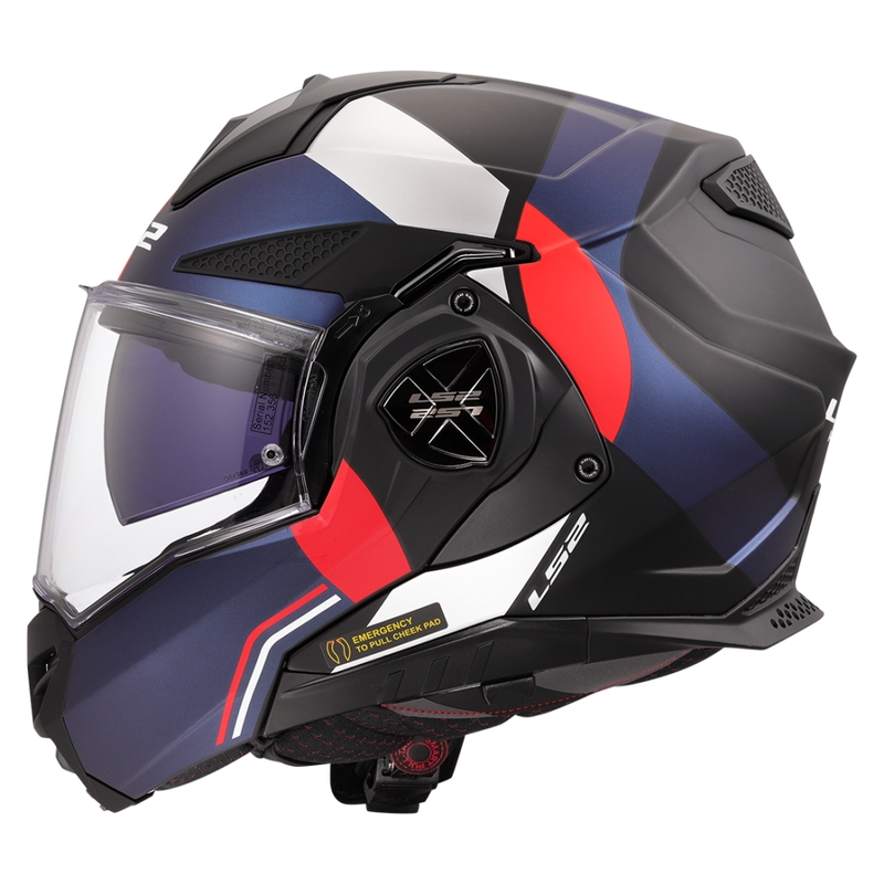 Cască de motocicletă rabatabilă LS2 FF901 Advant X Ultra albastru-roșu