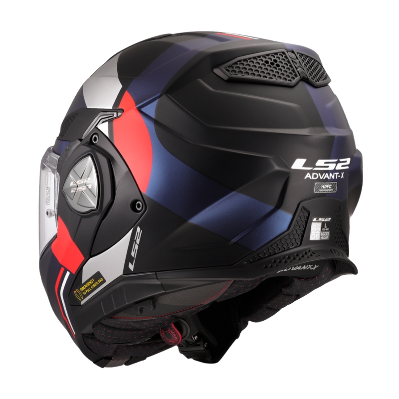 Cască de motocicletă rabatabilă LS2 FF901 Advant X Ultra albastru-roșu