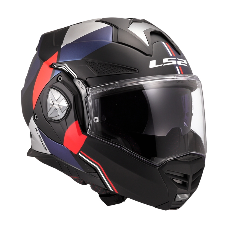 Cască de motocicletă rabatabilă LS2 FF901 Advant X Ultra albastru-roșu