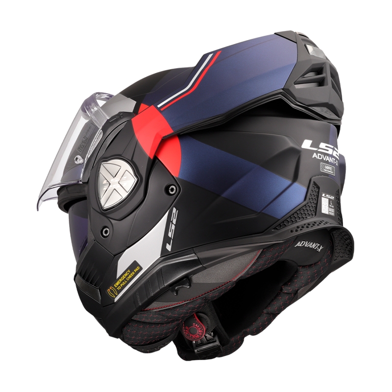 Cască de motocicletă rabatabilă LS2 FF901 Advant X Ultra albastru-roșu