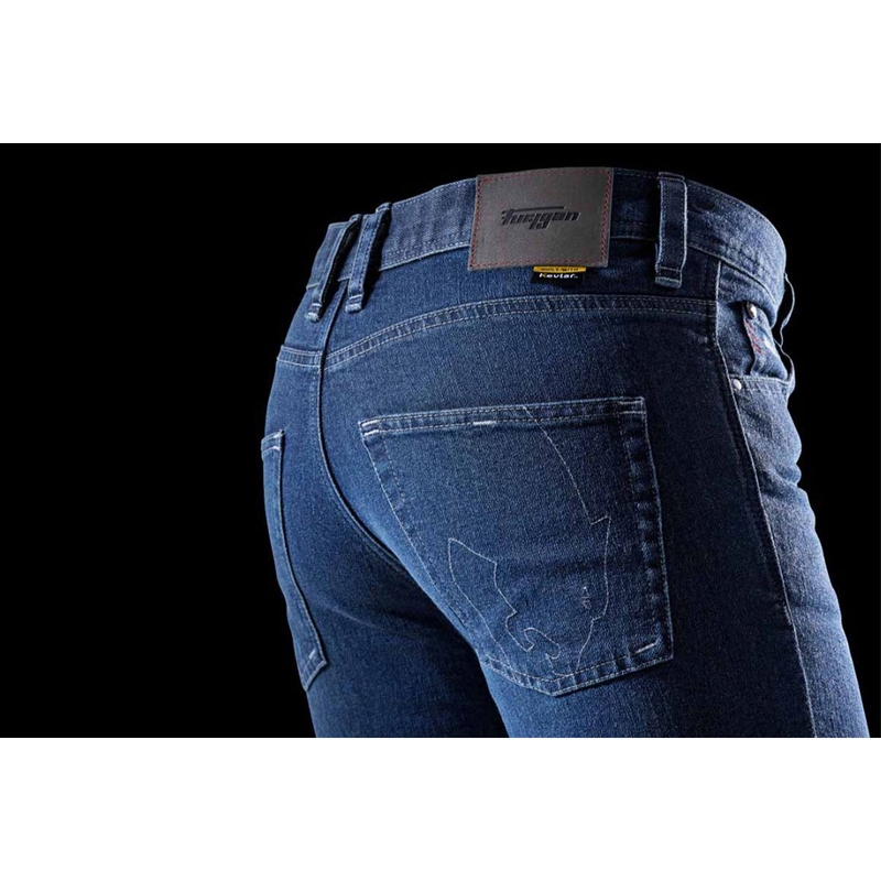 Blugi motociclistă drepți Furygan K12 X Kevlar® albaștri