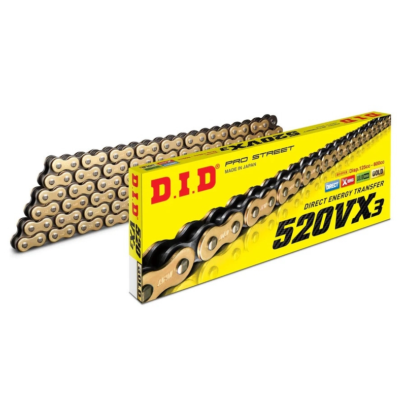 Lant VX series X-Ring D.I.D Chain 520VX3 120 zale auriu/negru