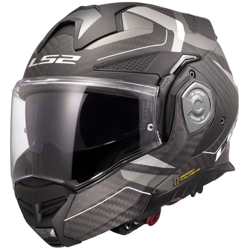 Cască de motocicletă rabatabilă LS2 FF901 Advant XC Horizon gri-argintiu