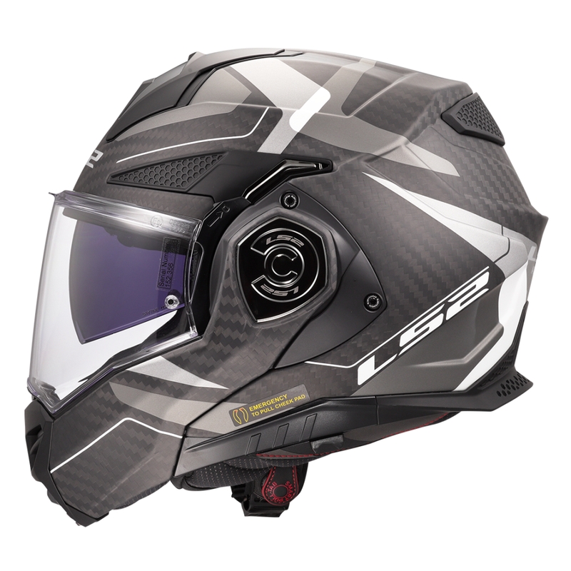 Cască de motocicletă rabatabilă LS2 FF901 Advant XC Horizon gri-argintiu